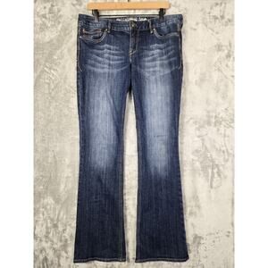 Express Stella Bootcut Regular Fit Low Rise Jeans Dark Wash Y2K Western Size 12L